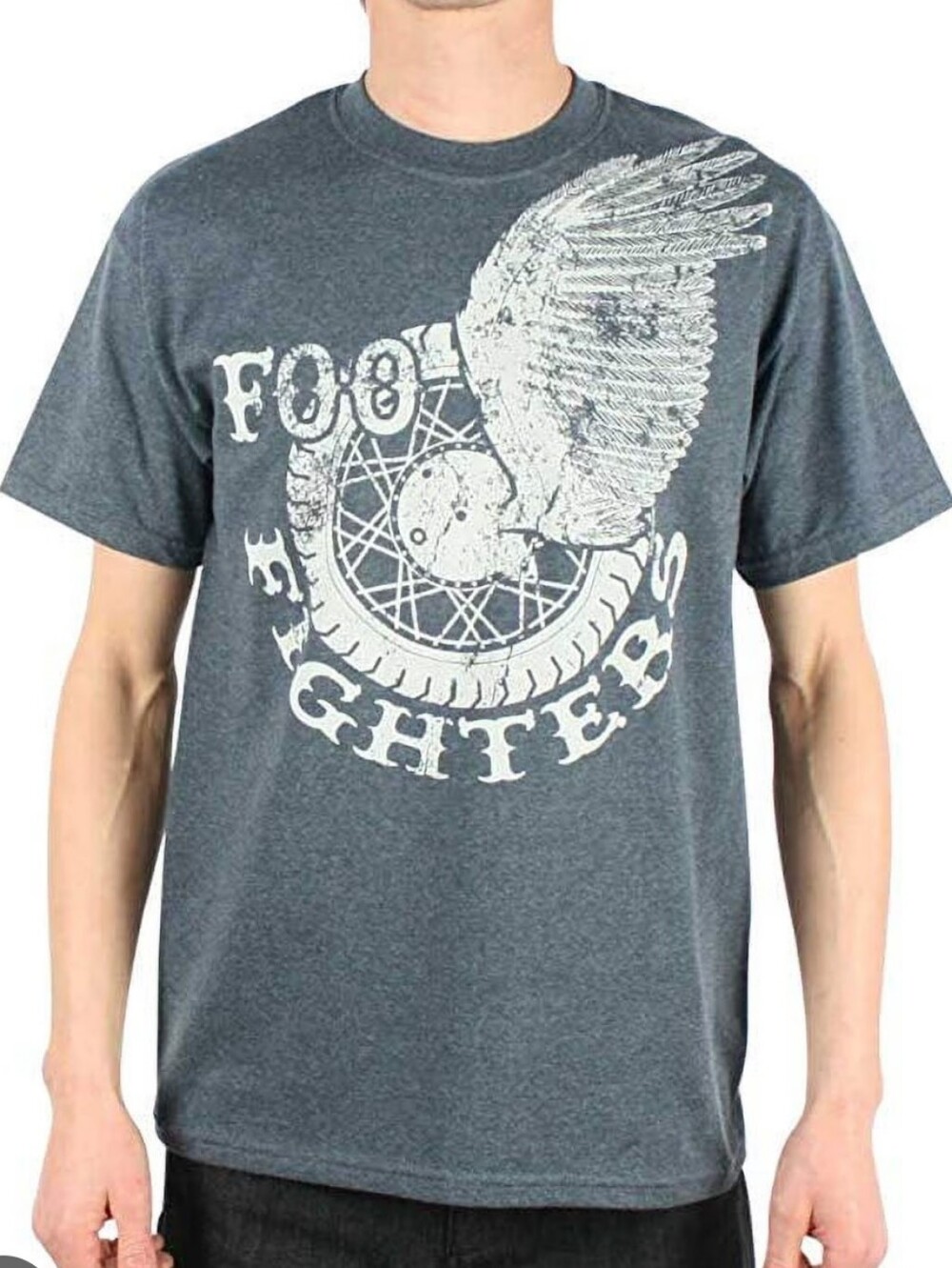 Foo Fighted Winged Wheel Graphic T Shirt Size 2X in EUC